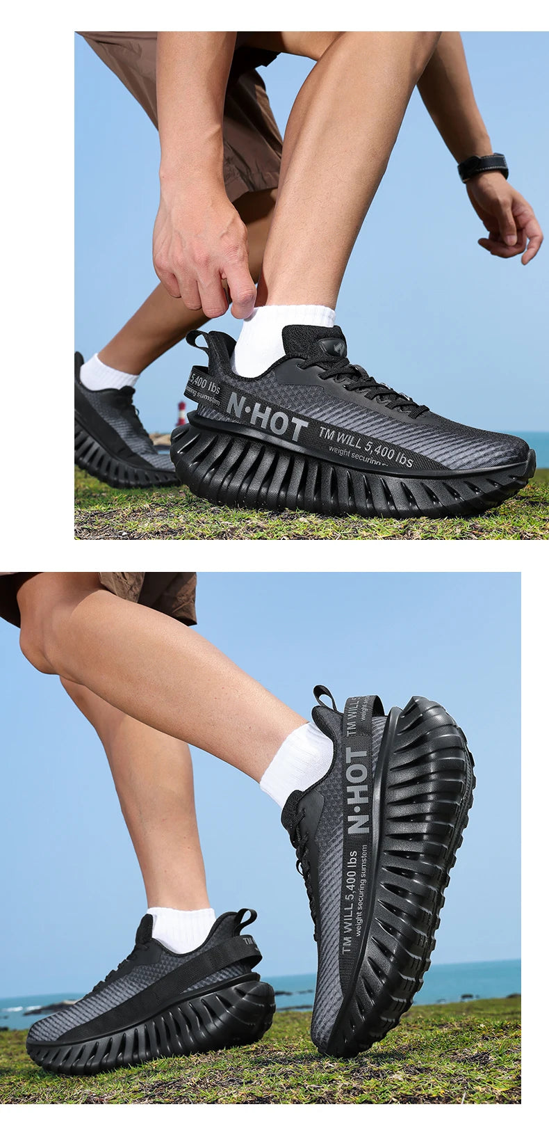 Men's Casual Sneakers 2025 Trendy Fashionable Unisex Shoes Durable Anti-slip Thick-soled Elevator Comfortable Breathable Easy-cl