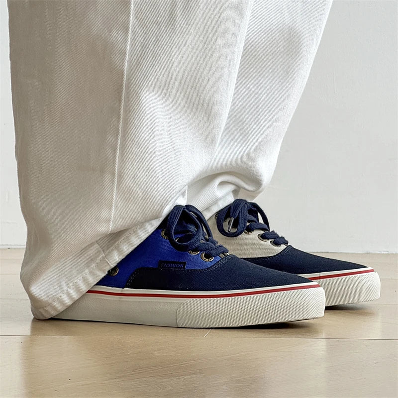 New Men's Spring/Autumn Low-Top Casual Canvas Sneakers Trendy Versatile and Minimalist Style Essential Wardrobe Staple