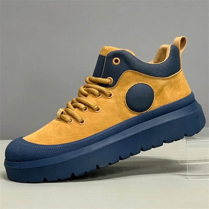 Mens Casual Shoes 2025 Autumn Autumn High Top Sneakers Male Fashion Anti Slip Wear resistant four season outdoor high top boots