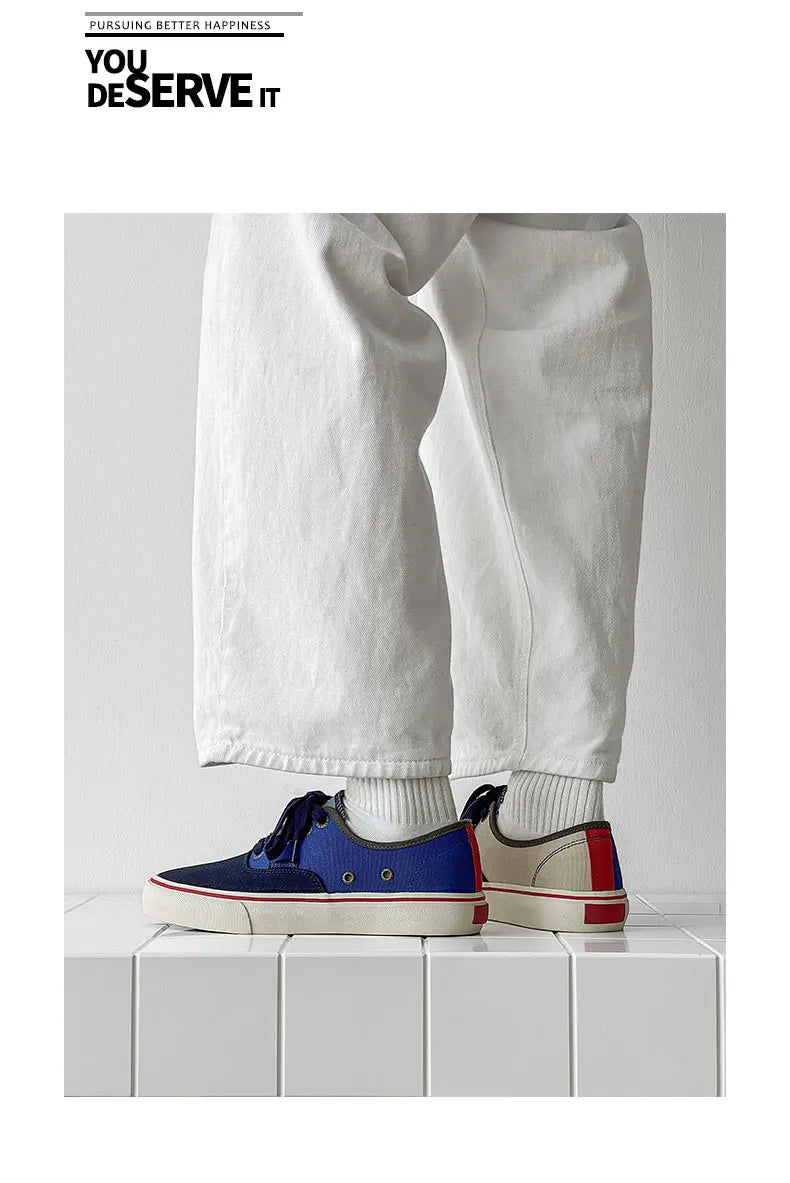 New Men's Spring/Autumn Low-Top Casual Canvas Sneakers Trendy Versatile and Minimalist Style Essential Wardrobe Staple