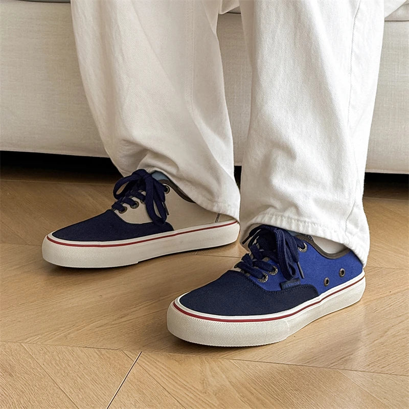 New Men's Spring/Autumn Low-Top Casual Canvas Sneakers Trendy Versatile and Minimalist Style Essential Wardrobe Staple