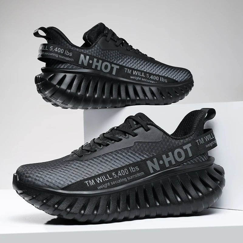 Men's Casual Sneakers 2025 Trendy Fashionable Unisex Shoes Durable Anti-slip Thick-soled Elevator Comfortable Breathable Easy-cl