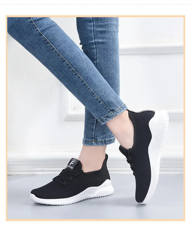 2023 Women's Casual Sneakers Summer Comfortable Breathable Platform Shoes Fashion Women Versatile Lace-up Shoe кроссовки женские