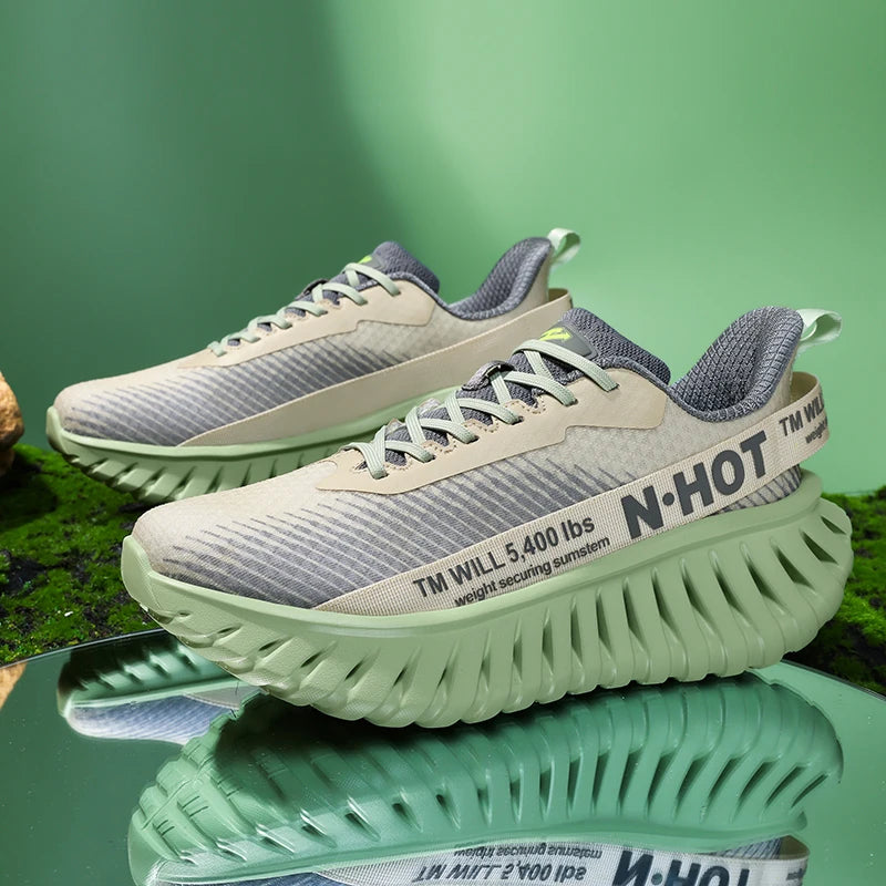 Men's Casual Sneakers 2025 Trendy Fashionable Unisex Shoes Durable Anti-slip Thick-soled Elevator Comfortable Breathable Easy-cl