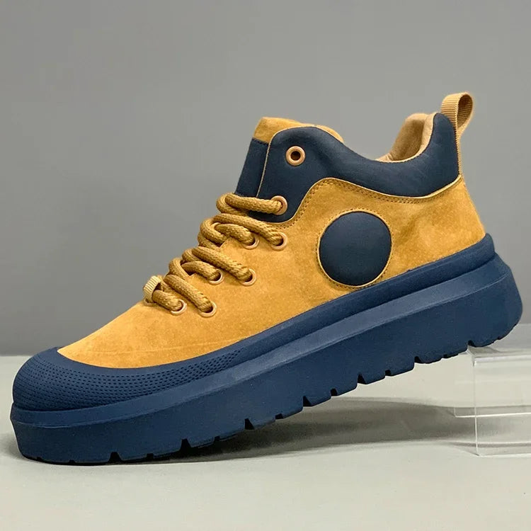Mens Casual Shoes 2025 Autumn Autumn High Top Sneakers Male Fashion Anti Slip Wear resistant four season outdoor high top boots