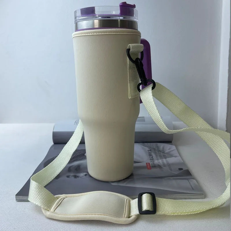 30/40 oz. Nonpareil Mug Sleeve for Stanley Quencher Mug Sleeve with Adjustable Shoulder Strap Straw Water Bottle Holder Pouch