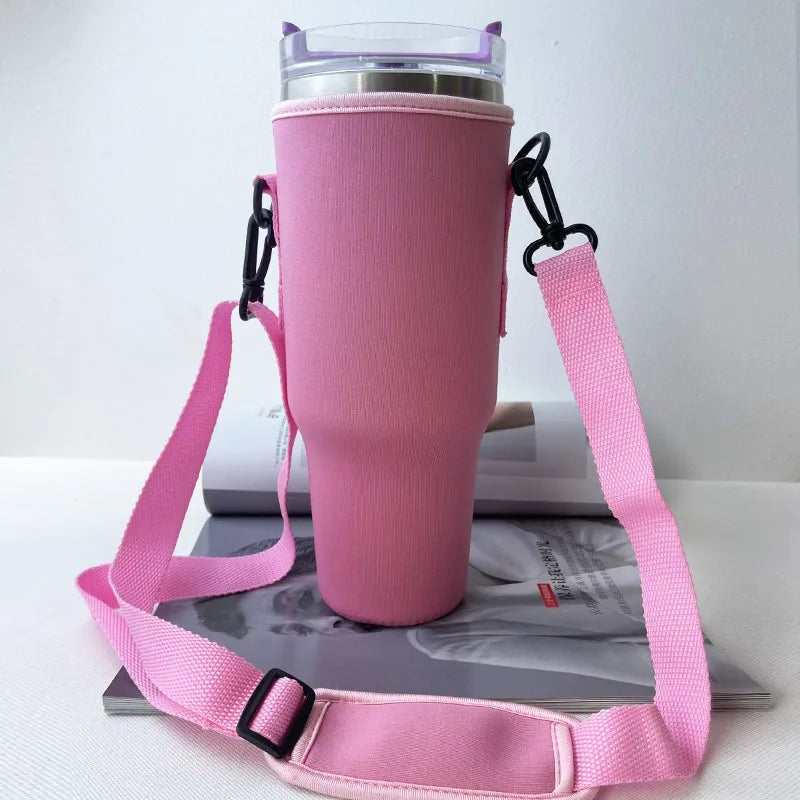 30/40 oz. Nonpareil Mug Sleeve for Stanley Quencher Mug Sleeve with Adjustable Shoulder Strap Straw Water Bottle Holder Pouch