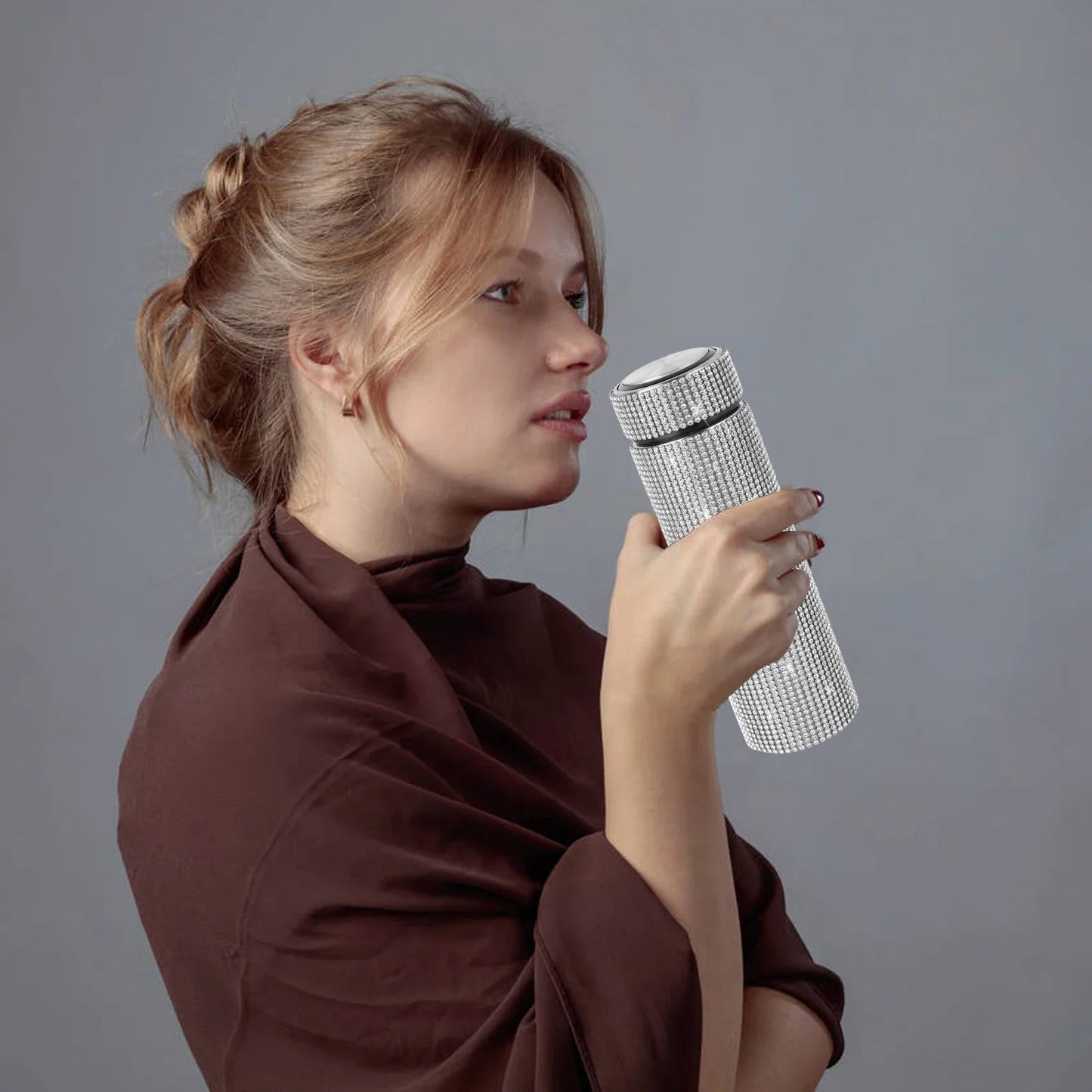 500ml Stainless Steel Thermos Bottles Vacuum Flasks Bling Diamond Drink Water Bottle Insulated Cup Travel for Girls Gift