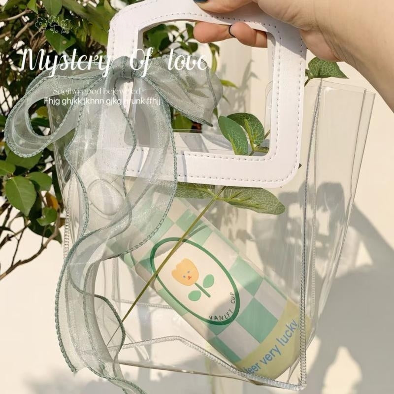 420ml Cute Cartoon Flower Tulip Thermos Cup with Buckle and Straw Milk Tea Coffee Mug Leak-Proof Thermos Cup Travel Water Bottle