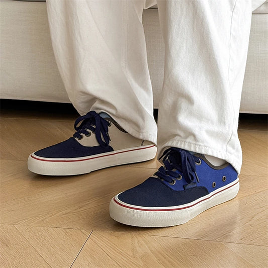 New Men's Spring/Autumn Low-Top Casual Canvas Sneakers Trendy Versatile and Minimalist Style Essential Wardrobe Staple