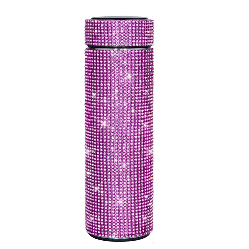 500ml Stainless Steel Thermos Bottles Vacuum Flasks Bling Diamond Drink Water Bottle Insulated Cup Travel for Girls Gift