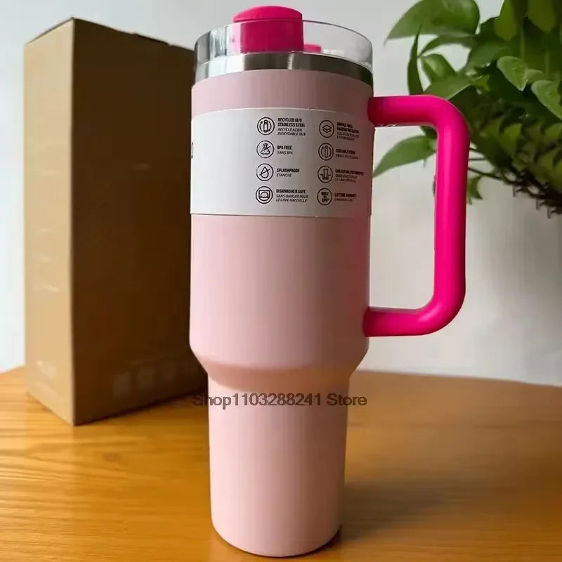 2025New Arrivals Thermal Coffee Cup with Straw Stainless Steel Vacuum Insulated Tumbler 40oz Thermal Iced Travel Cup for Outdoor