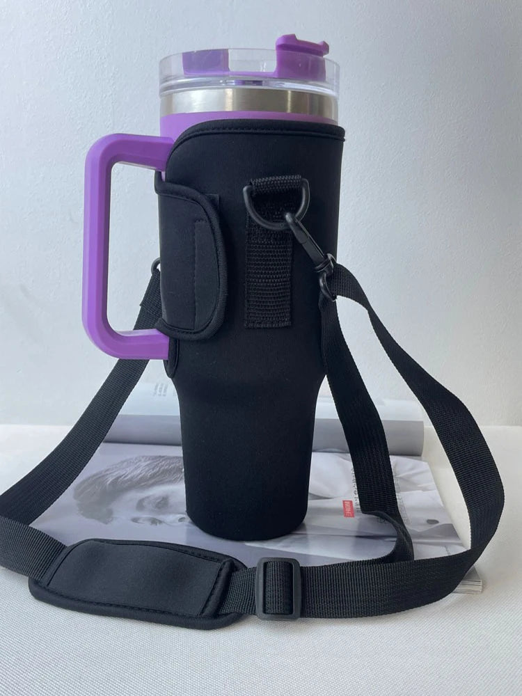 30/40 oz. Nonpareil Mug Sleeve for Stanley Quencher Mug Sleeve with Adjustable Shoulder Strap Straw Water Bottle Holder Pouch
